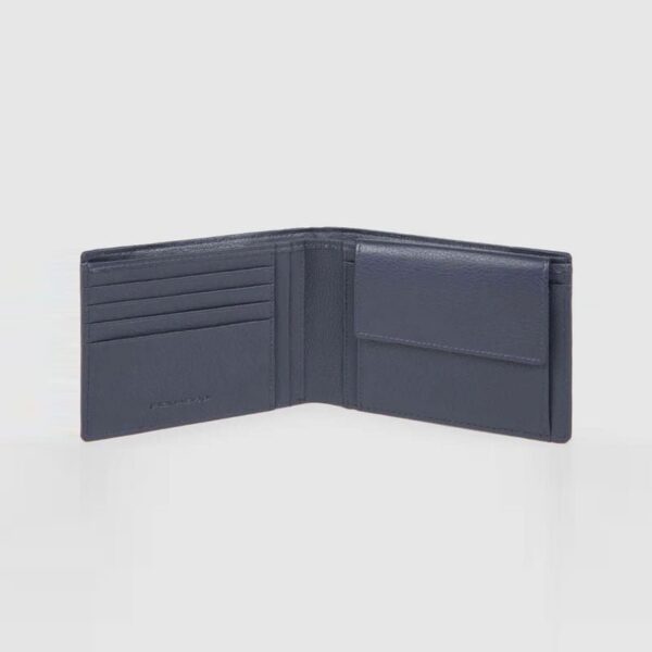 Piquadro - Portafoglio uomo con portamonete - Blu