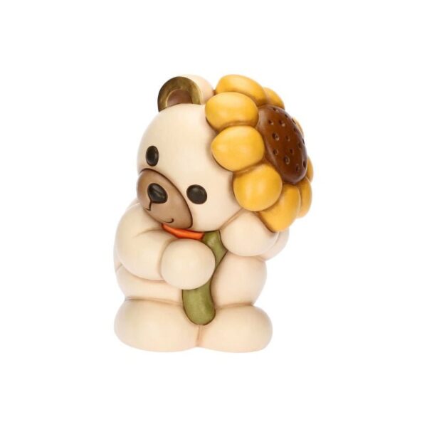 Thun - Teddy con girasole in ceramica grande - Primavera da vivere