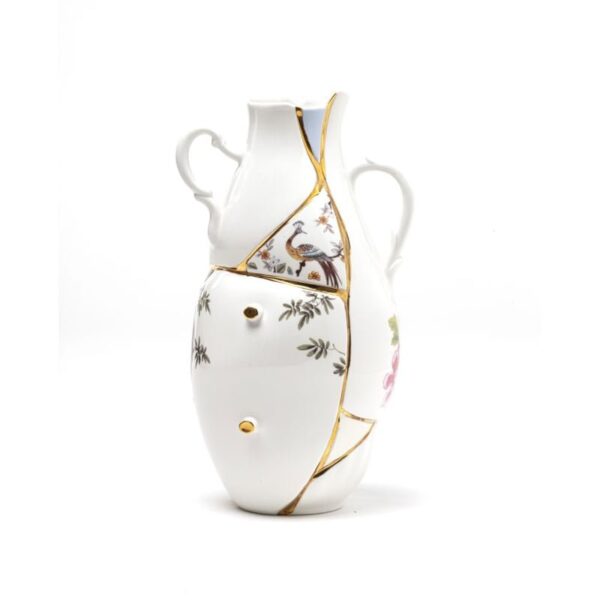 Seletti - Vaso in porcellana 19x16x32 cm - Kintsugi