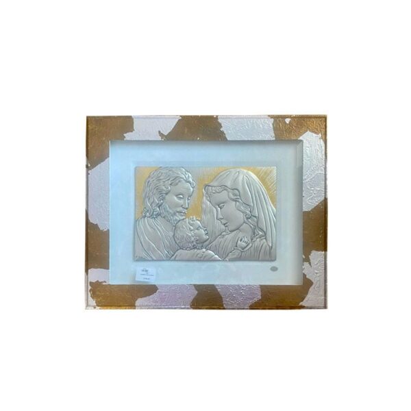 Acca - Quadro Sacra Famiglia c/cornice Argento e oro 45x36