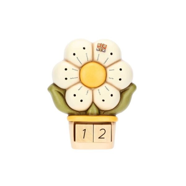 Thun - Calendario con margherita e farfalla Ella in ceramica - Country