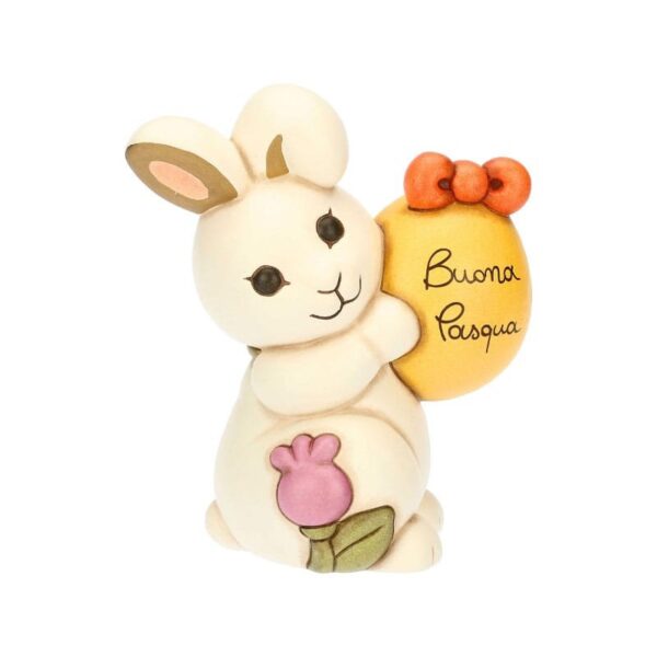 Thun - Coniglietta Joy con uovo in ceramica Sorprese di Pasqua, grande
