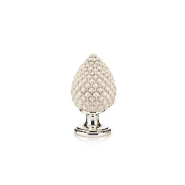 Acca - Pigna decorativa Tortora base Argento 18 cm