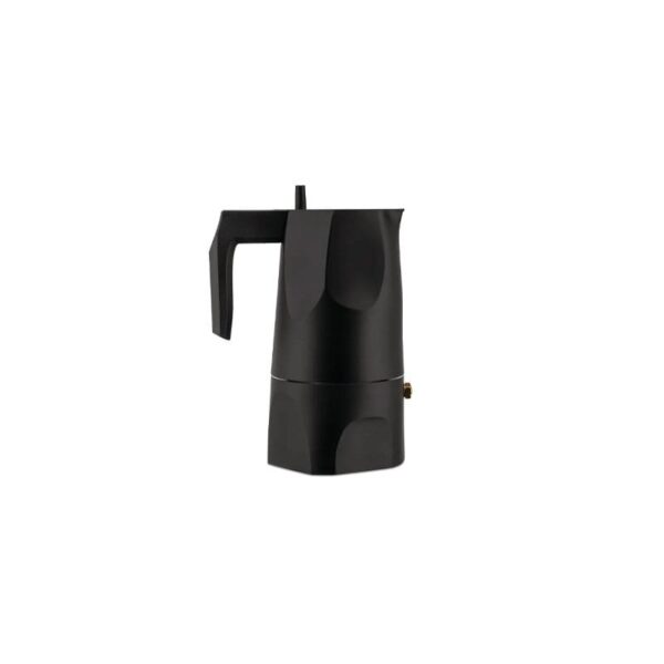 Alessi - Caffettiera espresso in allumino nera - Ossidiana