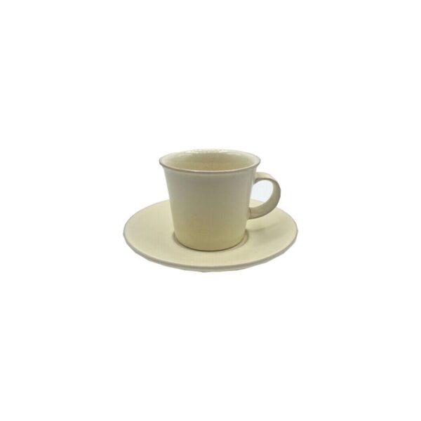 Denby - Tazza da caffè con piattino - Energy White Best