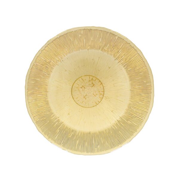 Rose & Tulipani - Set 2 pezzi sottopiatto in vetro 33 cm - Ambra  Glass
