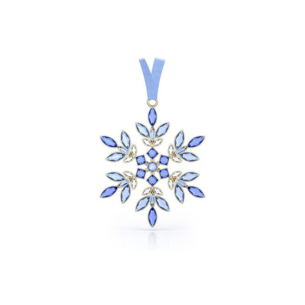 Swarovski - Ornamento Fiocco di Neve Blu Gema
