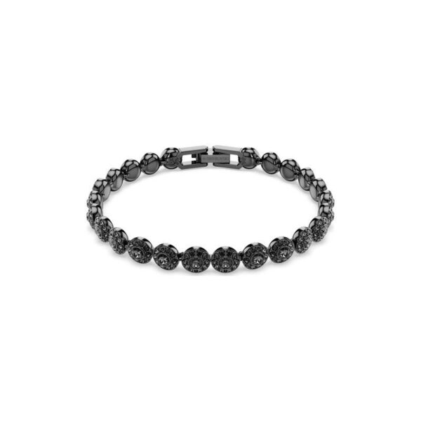 Swarovski - Bracciale Angelic Taglio tondo, Nero, placcato rutenio nero