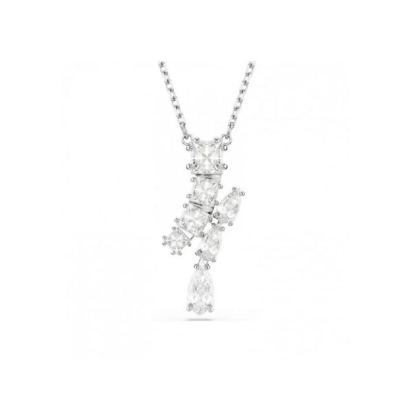 Swarovski - Pendente Matrix, Taglio misto, Bianco, Placcato rodio