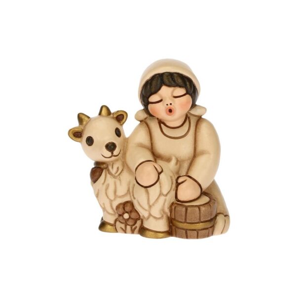 Thun - Mungitce of Goats Beige Classic Nativity Scene