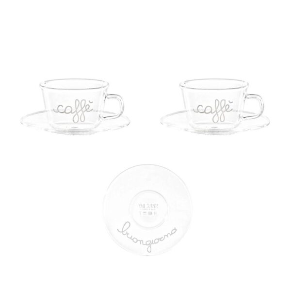 Simple Day - Set 2 tazzine espresso con piattino - Caffè Buongiorno