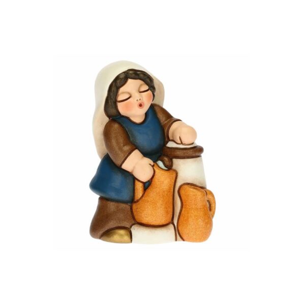 Thun - Donna alla fontana Presepe Classico blu