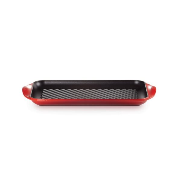 Le Creuset - Grill rettangolare extralarge in ghisa vetrificata Ciliegia - Tradition