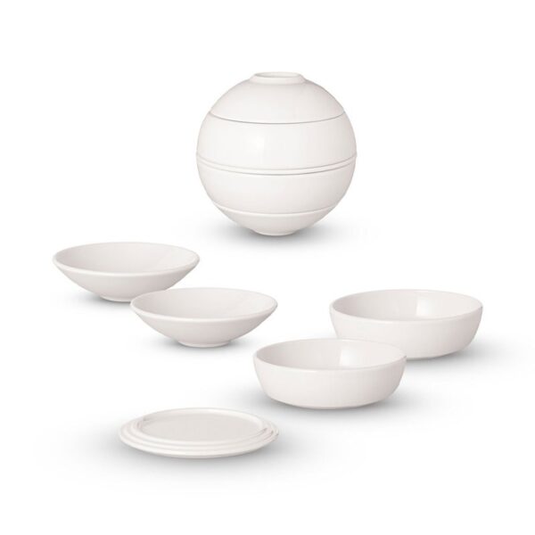 Villeroy & Boch - Set piatti 5 pezzi 14x14 cm - La petite Boule white