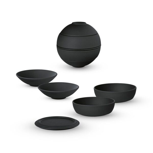 Villeroy & Boch - Set piatti 5 pezzi 14x14 cm - La petite Boule black