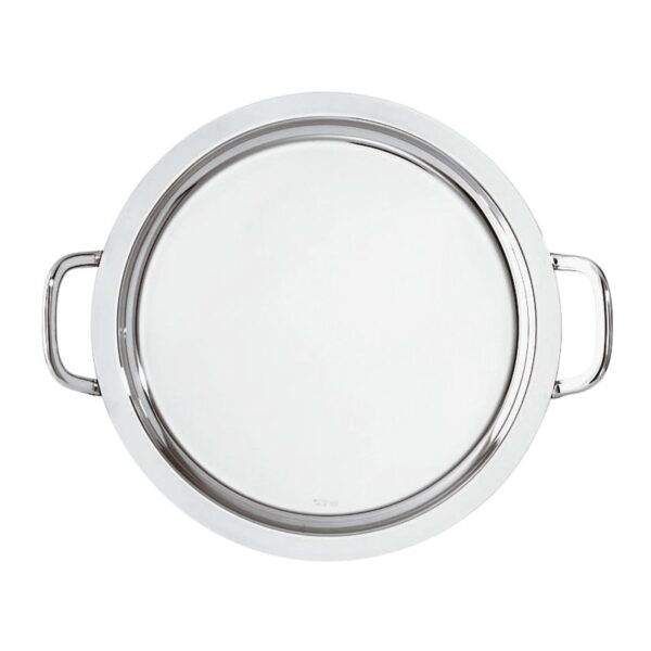 Sambonet - Vassoio tondo con maniglie in acciaio inossidabile 35 cm - Elite