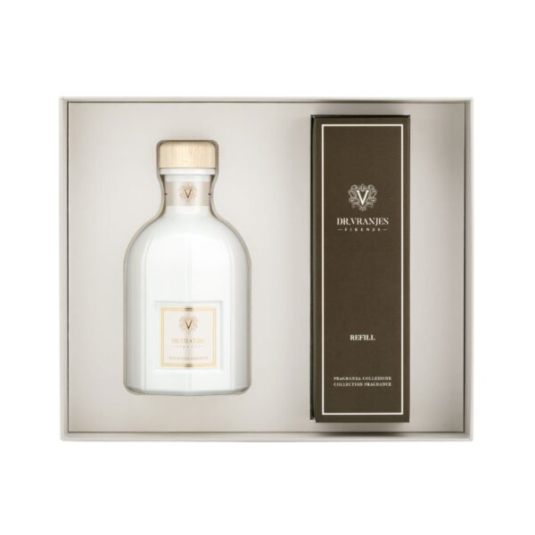 Dr. Vranjes - Gift Box Bottiglia vuota con Refill Rosa Tabacco - White Edition