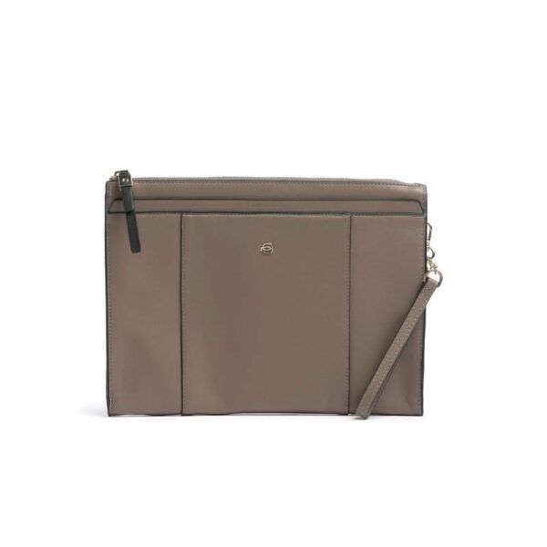 Piquadro - Pochette in pelle porta iPad® Tortora