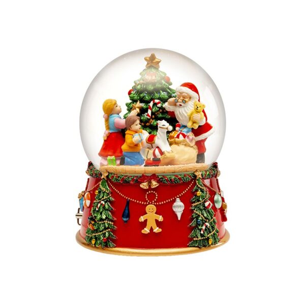 Lamart - Map of the snowball with Santa Claus and children 20 cm