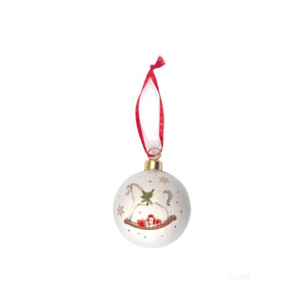Easy Life - Pallina Di Natale 7 Cm Cavallo Dondolo - Magie De Noel