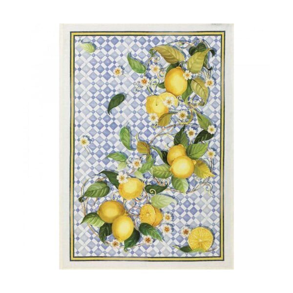 Tessitura Toscana Telerie - Strofinaccio Sevillana Limoni cm 50x70