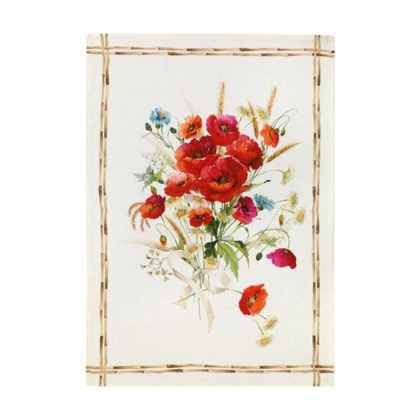 Tessitura Toscana Telerie - Strofinaccio Coquelicot Rosso cm 50x 70