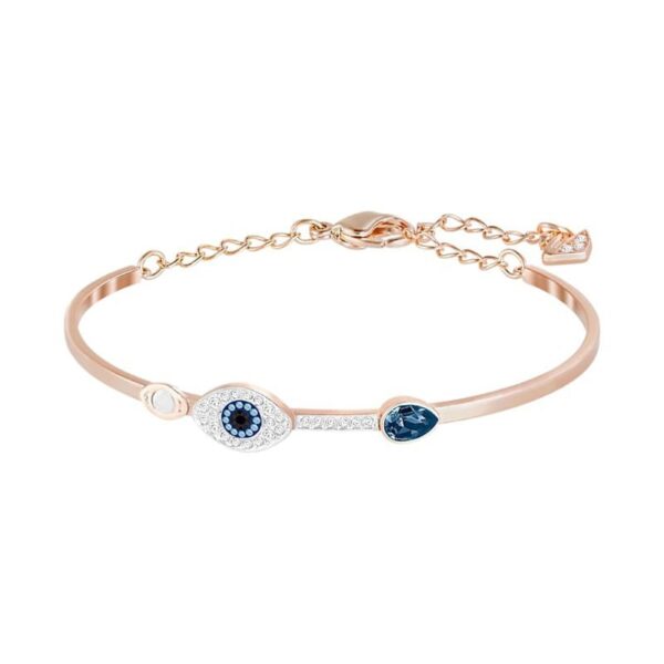 Swarovski - Bracciale rigido Swarovski Symbolic Evil eye, Blu, Mix di placcature
