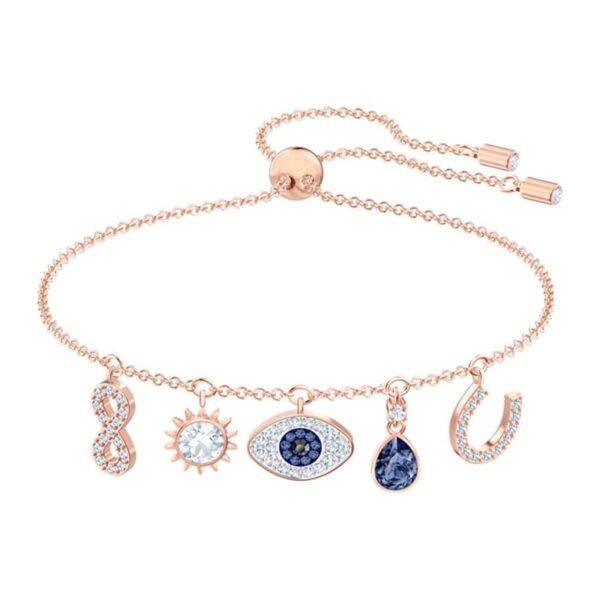 Swarovski - Braccialetto Swarovski Symbolic multicolore, Placcato oro rosa