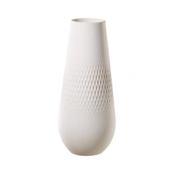 Villeroy &amp; Boch - Carré vase 11.5x11.5x26cm - Collier Blanc manufacture