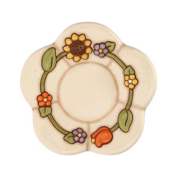 Thun - Porta Pane in Ceramica Country a Forma di Fiore