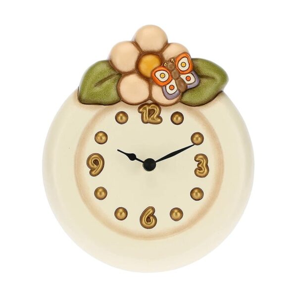 Thun -  Orologio da Parete con Farfalla e Fiore