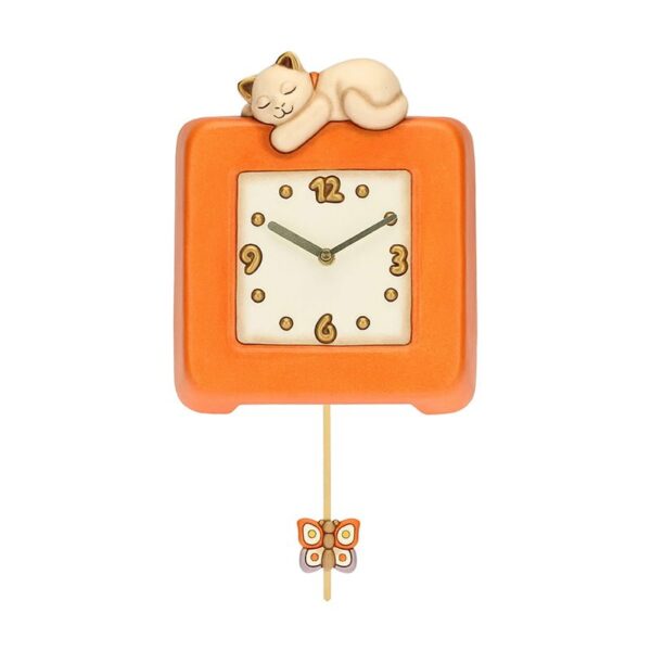 Thun - Orologio a pendolo Country con gatto