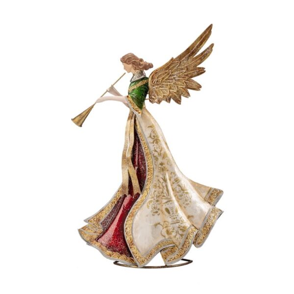Lamart Angelo in metallo con tromba 35 Cm