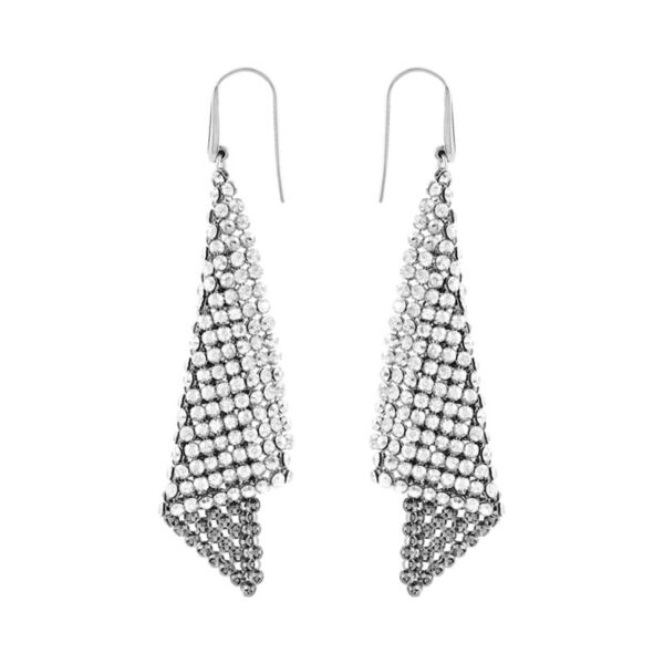 Swarovski - Orecchini Fit grigio, Placcatura rodio