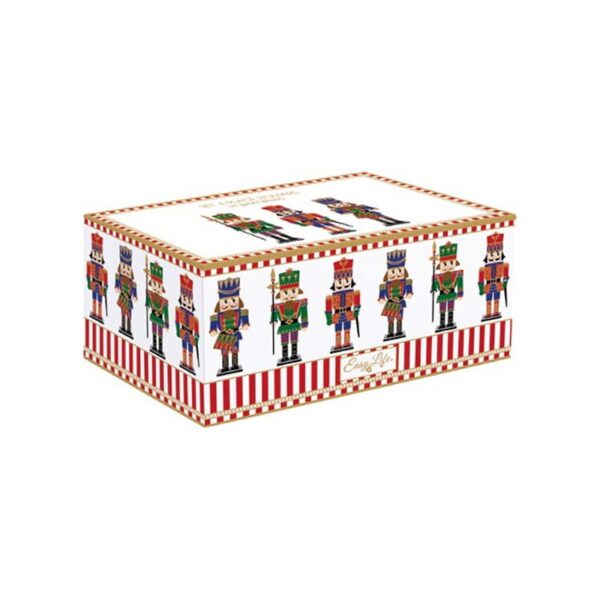 Easy Life - Set 4 segnaposto 9x3,5x6,5 cm in porcellana in color box - Nutcracker