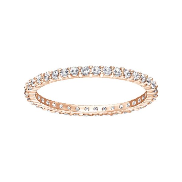 Swarovski - Anello Vittore Bianco, Placcato color oro rosa
