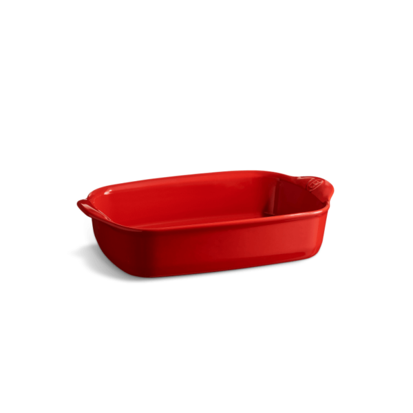 Emile Henry - Rechteckige Keramik -Backform 30x19x6,5 cm Rot