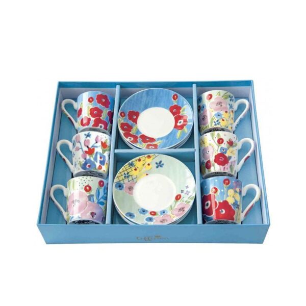 Easy Life - Set 6 Tazzine 100 ml in porcellana En Plein Air