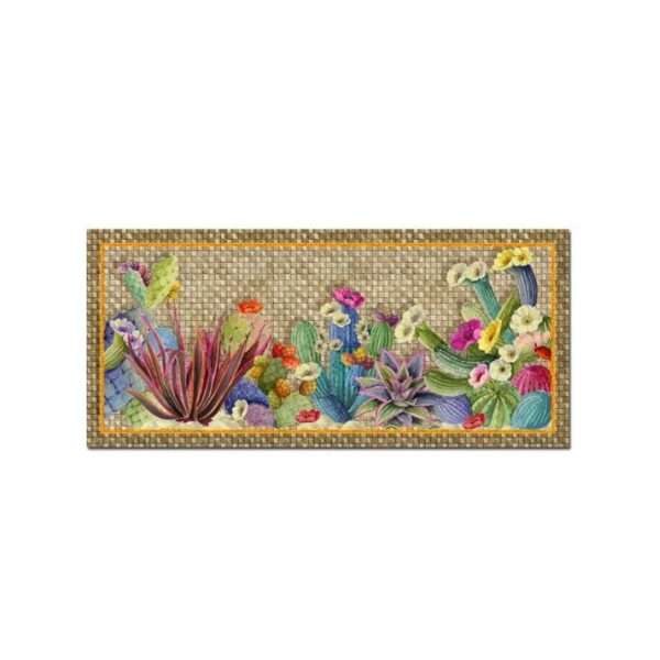 Tessitura Toscana Telerie - Tappeto Tiptap Kactus Verde 52x120 cm