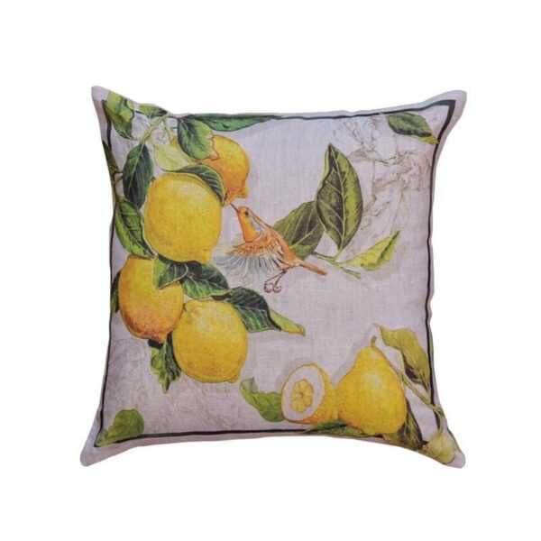 Tessitura Toscana telerie - Federa cuscino quadrato Limoncello Lino Giallo 55x55 cm