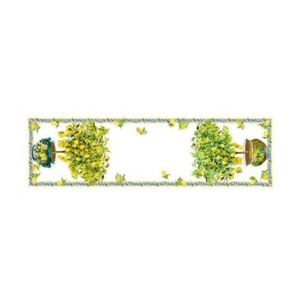 Tessitura Toscana telerie - Tovaglia vis a vis Limonaia Giallo 45x170 cm