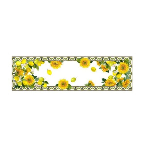 Tessitura Toscana Telerie - Tovaglia vis a vis Etruscan Garden Giallo 45x170 cm