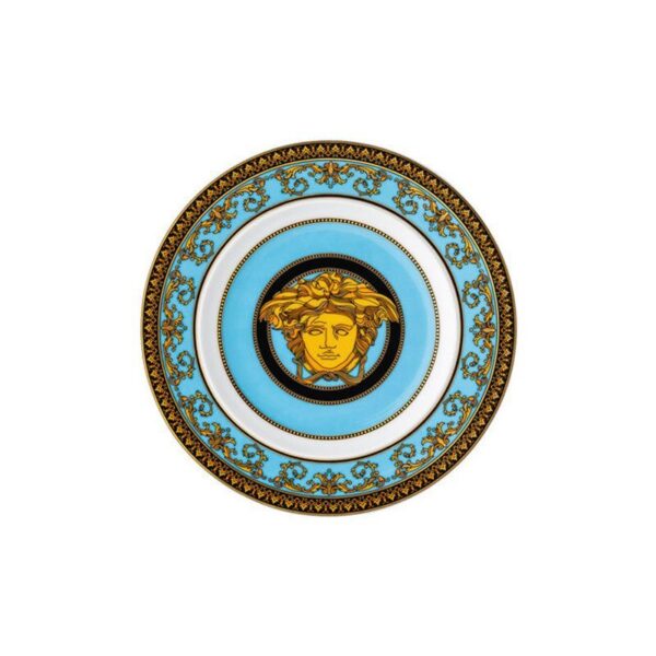 Rosenthal Versace - Piattino Medusa Celeste 18 cm