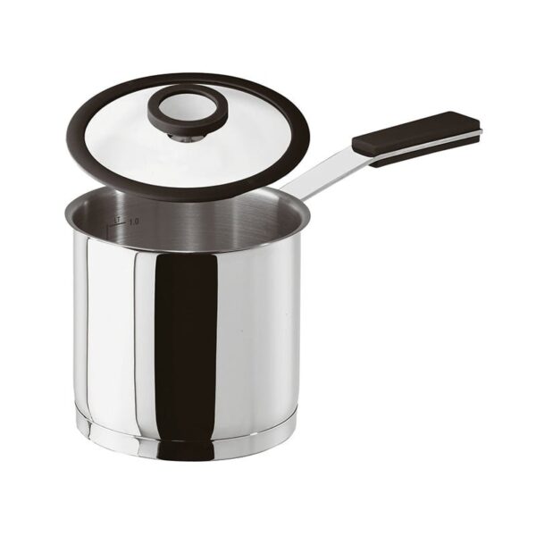 Sambonet - Bollitore Latte Cm 12 C/Cop - 12 O'clock Grey Inox