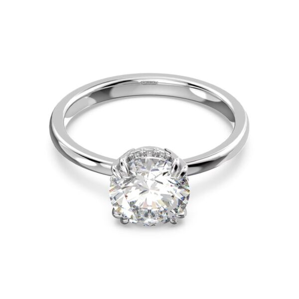 Swarovski - Anello cocktail Constella - Taglio Princess, Bianco, Placcato rodio