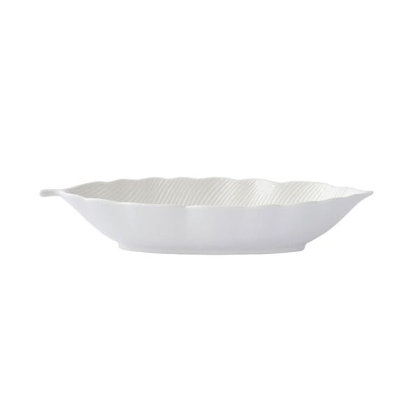 Easy Life - Ciotola foglia in porcellana 30×13 cm - Leaves White