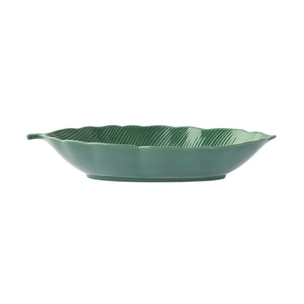 Easy Life - Ciotola foglia in porcellana 36×16 cm - Tropical Leaves Green