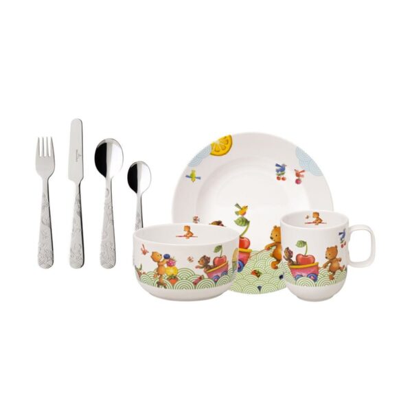 Villeroy & Boch - Set 7 pezzi stoviglie e posate per bambini - Hungry as a Bear