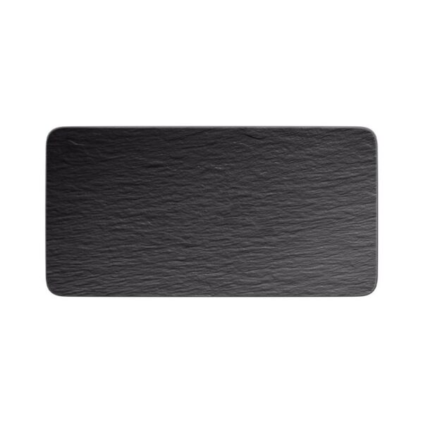 Villeroy &amp; Boch - Rectangular serving dish, black/gray, 35x18 cm - Rock manufacture