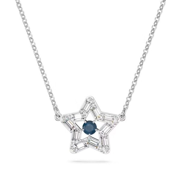 Swarovski - Pendente Stella Stella, Blu, Placcato rodio
